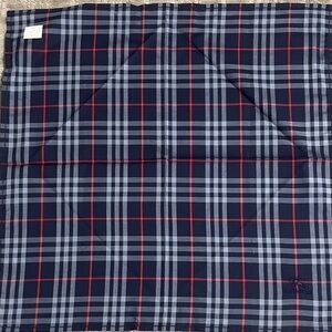 Burberry Navy Plaid Handkerchief